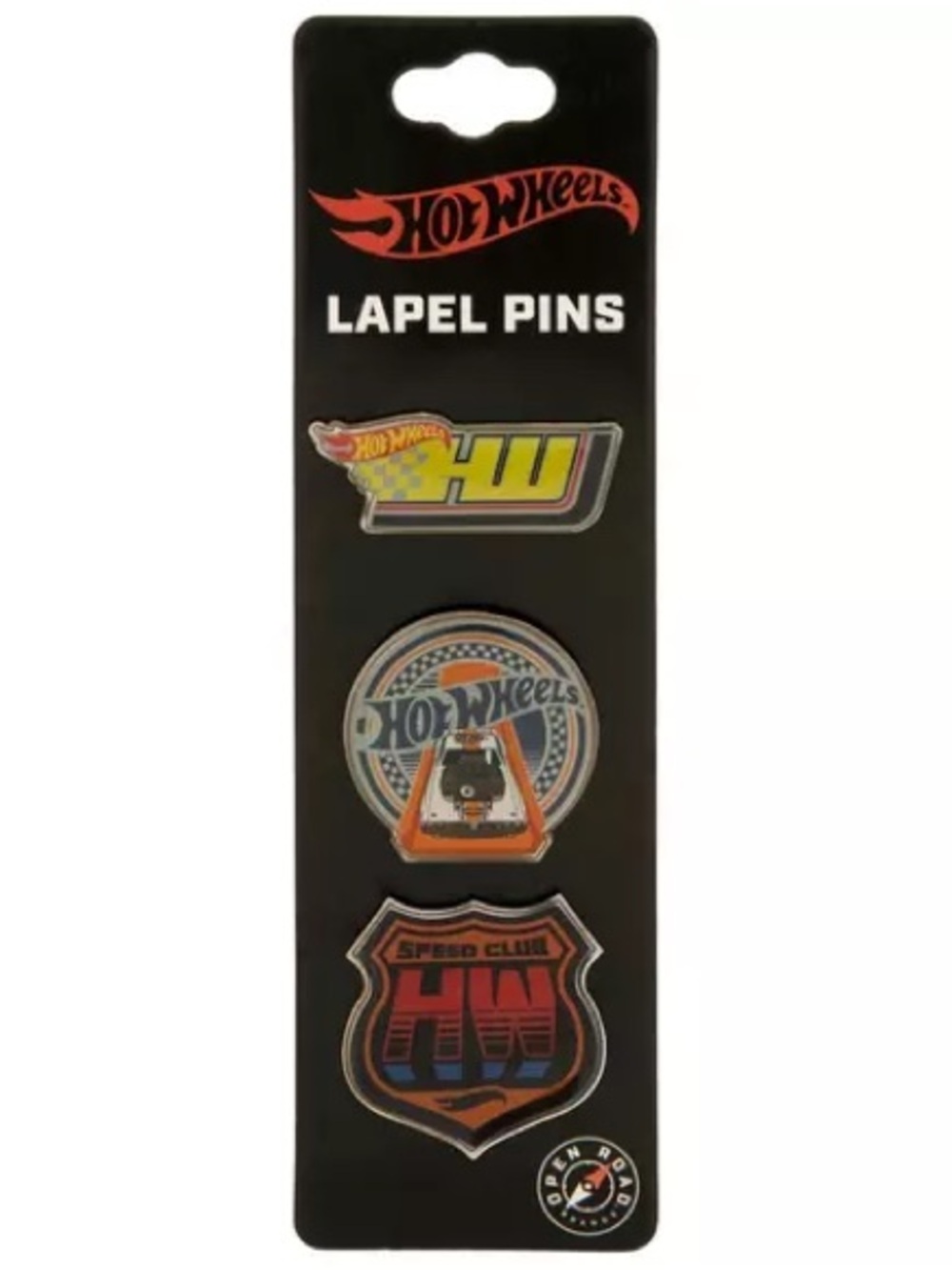 New 3 Hot Wheels Lapel Pin Set - Orange, Yellow, Black